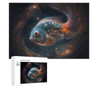 300 PCS Rompecabezas para Adultos Galactic Fish Cosmic Wonder Rompecabezas para Adultos Juguete Decoración De Pared Pero Divertido Y Humorístico Desafiante De Completar 300 PCS
