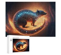 300 PCS Rompecabezas para Adultos Galactic Rat Cosmic Artwork -1 Rompecabezas Juguetes Antiestrés Regalos para Mujeres Difíciles Y Desafiantes 300 PCS