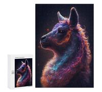 300 PCS Rompecabezas para Adultos Galaxy Alpaca Llama Meme Rompecabezas para Adultos Juegos Relajantes Corte De Precisión Cumpleaños Y Navidad 300 PCS