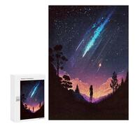 300 PCS Rompecabezas para Adultos Galaxy Stargazing Girl Rompecabezas para Adultos Juegos Divertidos Alivia El Estrés Desafiante De Completar 300 PCS