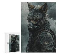 300 PCS Rompecabezas para Adultos Gas Mask Wolf Rompecabezas para Adultos Juegos De Relajación Regalos para Mujeres Regalos De Cumpleaños 300 PCS