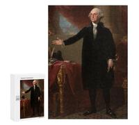 300 PCS Rompecabezas para Adultos George Washington Portrait Rompecabezas para Adultos Juegos Divertidos Alivia El Estrés Desafiante De Completar 300 PCS