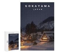 300 PCS Rompecabezas para Adultos Gokayama Japan Night Rompecabezas para Adultos Juguete Decoración De Pared Mejora Los Recuerdos Regalos para Amigos Y Familiares 300 PCS