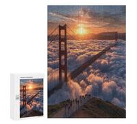300 PCS Rompecabezas para Adultos Golden Gate Bridge Sunset-1 Rompecabezas para Adultos Juegos Divertidos Corte De Precisión Regalos De Cumpleaños Y Únicos 300 PCS