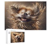 300 PCS Rompecabezas para Adultos Golden Poodle Smiling Rompecabezas para Adultos Juguete Decoración De Pared Pero Divertido Y Humorístico Desafiante De Completar 300 PCS