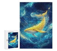 300 PCS Rompecabezas para Adultos Golden Whale of The Abyss Rompecabezas para Adultos Juguete Decoración De Pared Arte De Pared Desafiante De Completar 300 PCS