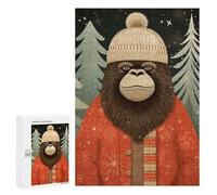 300 PCS Rompecabezas para Adultos Gorilla Christmas Art Juego Familiar De Rompecabezas Análisis Y Lógica Interacción Entre Padres E Hijos 300 PCS