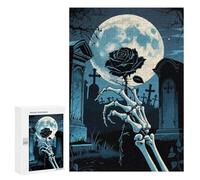 300 PCS Rompecabezas para Adultos Gothic Rose in Graveyard Rompecabezas para Adultos Juguete Decoración De Pared Arte De Pared Desafiante De Completar 300 PCS