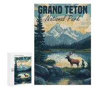 300 PCS Rompecabezas para Adultos Grand Teton National Park Rompecabezas para Adultos Juegos Divertidos Vacaciones En Casa Matar El Tiempo Regalos De Cumpleaños Y Únicos 300 PCS