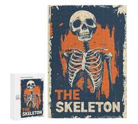 300 PCS Rompecabezas para Adultos Halloween The Skeleton Rompecabezas para Adultos Juguetes Antiestrés Una Obra De Arte Difícil Y Desafiante 300 PCS