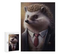 300 PCS Rompecabezas para Adultos Hedgehog Suit Animal Rompecabezas para Adultos Juguete Decoración De Pared Arte De Pared Desafiante De Completar 300 PCS