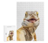 300 PCS Rompecabezas para Adultos Iguana Selfie Rompecabezas para Adultos Juegos Relajantes Corte De Precisión Cumpleaños Y Navidad 300 PCS