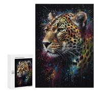 300 PCS Rompecabezas para Adultos Jaguar Painting Rompecabezas para Adultos Juego Práctico Corte De Precisión Interacción Entre Padres E Hijos 300 PCS