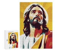 300 PCS Rompecabezas para Adultos Jesus Christ Portrait Rompecabezas para Adultos Juego De Ingenio Pero Divertido Y Humorístico Actividades Divertidas En Casa, 300 PCS