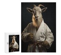 300 PCS Rompecabezas para Adultos Karate Goat Rompecabezas para Adultos Juego De Ingenio Pero Divertidos Y Regalos Humorísticos para Amigos Y Familiares 300 PCS