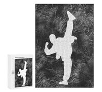 300 PCS Rompecabezas para Adultos Karate Silhouette Rompecabezas para Adultos Juguete Decoración De Pared Decoración del Hogar 300 PCS