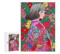 300 PCS Rompecabezas para Adultos Kawaii Kimono Girl Anime Rompecabezas para Adultos Juegos Relajantes Corte De Precisión Cumpleaños Y Navidad 300 PCS