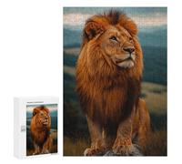 300 PCS Rompecabezas para Adultos King of The Jungle Lion Rompecabezas para Adultos para La Diversión Familiar para Cumpleaños, Navidad, Juego De Desafío Único 300 PCS