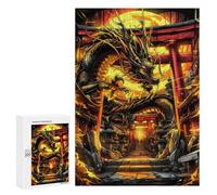 300 PCS Rompecabezas para Adultos Kintsugi Golden Dragon Rompecabezas para Adultos Juegos Relajantes Corte De Precisión Cumpleaños Y Navidad 300 PCS