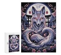 300 PCS Rompecabezas para Adultos Kitsune Spirit Wolf Rompecabezas para Adultos Juguete Decoración De Pared Mejora Los Recuerdos Regalos para Amigos Y Familiares 300 PCS