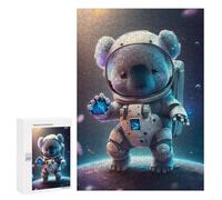 300 PCS Rompecabezas para Adultos Koala Astronaut in Space Rompecabezas para Adultos Juegos Relajantes Corte De Precisión Cumpleaños Y Navidad 300 PCS