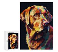 300 PCS Rompecabezas para Adultos Labrador Abstract Rompecabezas para Adultos Juguete Decoración De Pared Mejora Los Recuerdos Regalos para Amigos Y Familiares 300 PCS
