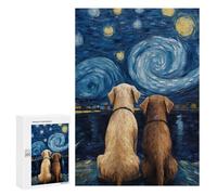 300 PCS Rompecabezas para Adultos Labrador Love Couple Rompecabezas para Adultos Juguete Decoración De Pared Decoración del Hogar 300 PCS
