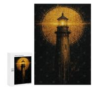 300 PCS Rompecabezas para Adultos Lighthouse in The Night Rompecabezas para Adultos Juegos Divertidos Vacaciones En Casa Matar El Tiempo Regalos De Cumpleaños Y Únicos 300 PCS
