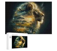300 PCS Rompecabezas para Adultos Lion King Sunset Rompecabezas para Adultos Juguete Decoración De Pared Decoración 300 PCS