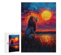 300 PCS Rompecabezas para Adultos Lion Under The Sun Painting Rompecabezas para Adultos Juego De Ingenio Pero Divertidos Y Regalos Humorísticos para Amigos Y Familiares 300 PCS