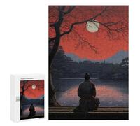 300 PCS Rompecabezas para Adultos Lonely Japanese Painting Rompecabezas para Adultos Juego De Ingenio Pero Divertidos Y Regalos Humorísticos para Amigos Y Familiares 300 PCS