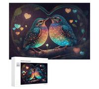 300 PCS Rompecabezas para Adultos Love Birds in A Heart-Shaped Bubble Rompecabezas para Adultos Juguete Decoración De Pared Pero Divertido Y Humorístico Desafiante De Completar 300 PCS