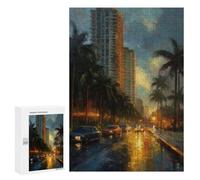 300 PCS Rompecabezas para Adultos Miami Beauty USA Rompecabezas para Adultos Juguetes Antiestrés Una Obra De Arte Difícil Y Desafiante 300 PCS