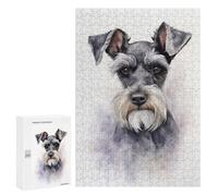 300 PCS Rompecabezas para Adultos Miniature Schnauzer Dog Juego Familiar De Rompecabezas Análisis Y Lógica Interacción Entre Padres E Hijos 300 PCS