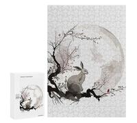 300 PCS Rompecabezas para Adultos Minimalist Rabbit Rompecabezas para Adultos Juguetes Antiestrés Una Obra De Arte Difícil Y Desafiante 300 PCS