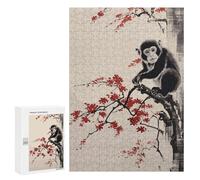 300 PCS Rompecabezas para Adultos Monkey Japanese Painting Juego Familiar De Rompecabezas Análisis Y Lógica Interacción Entre Padres E Hijos 300 PCS