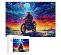 300 PCS Rompecabezas para Adultos Motorcycle Dreams A Surreal Journey Rompecabezas para Adultos Juguete Decoración De Pared Pero Divertido Y Humorístico Desafiante De Completar 300 PCS