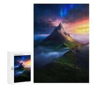 300 PCS Rompecabezas para Adultos Mountain Peak Sunset Rompecabezas para Adultos Juguete Decoración De Pared Decoración del Hogar 300 PCS