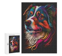 300 PCS Rompecabezas para Adultos My Australian Shepherd Rompecabezas para Adultos Juguete Decoración De Pared Arte De Pared Desafiante De Completar 300 PCS