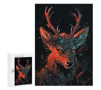 300 PCS Rompecabezas para Adultos Mystic Deer in The Forest Rompecabezas para Adultos Juegos Divertidos Alivia El Estrés Desafiante De Completar 300 PCS