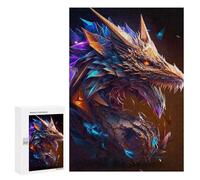 300 PCS Rompecabezas para Adultos Mystical Dragon Head Rompecabezas para Adultos Juguete Decoración De Pared Arte De Pared Desafiante De Completar 300 PCS
