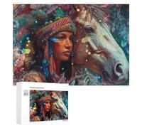 300 PCS Rompecabezas para Adultos Native Spirit A Colorful Journey Rompecabezas para Adultos Juguete Decoración De Pared Pero Divertido Y Humorístico Desafiante De Completar 300 PCS