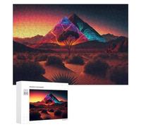 300 PCS Rompecabezas para Adultos Neon Desert Pyramid Rompecabezas para Adultos Juguete Decoración De Pared Pero Divertido Y Humorístico Desafiante De Completar 300 PCS
