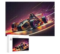300 PCS Rompecabezas para Adultos Neon Racing Car Speed Rompecabezas para Adultos Juego Práctico Corte De Precisión Interacción Entre Padres E Hijos 300 PCS