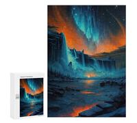 300 PCS Rompecabezas para Adultos Niagara Falls Orange Sky Rompecabezas para Adultos Juguete Decoración De Pared Mejora Los Recuerdos Regalos para Amigos Y Familiares 300 PCS