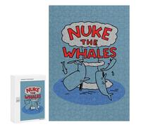 300 PCS Rompecabezas para Adultos Nuke The Whales Cartoon Rompecabezas para Adultos Juguetes De Bricolaje Decoración del Hogar Difíciles Y Desafiantes 300 PCS