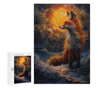 300 PCS Rompecabezas para Adultos Ocean Wave Fox Juego Familiar De Rompecabezas Análisis Y Lógica Interacción Entre Padres E Hijos 300 PCS