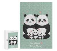 300 PCS Rompecabezas para Adultos Panda Family Love Rompecabezas para Adultos Juguete Decoración De Pared Decoración del Hogar 300 PCS