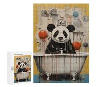 300 PCS Rompecabezas para Adultos Panda in The Bath Animal Rompecabezas para Adultos Juguetes De Bricolaje Análisis Y Lógica Cumpleaños Y Navidad 300 PCS