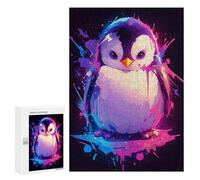 300 PCS Rompecabezas para Adultos Penguin Paint Splatter Rompecabezas para Adultos Juguetes Antiestrés Una Obra De Arte Difícil Y Desafiante 300 PCS
